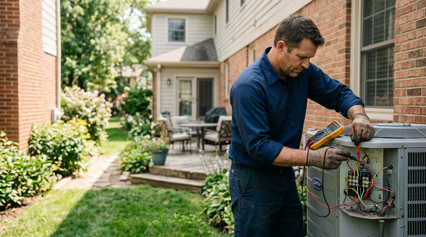 HVAC technician working near Adams, MA